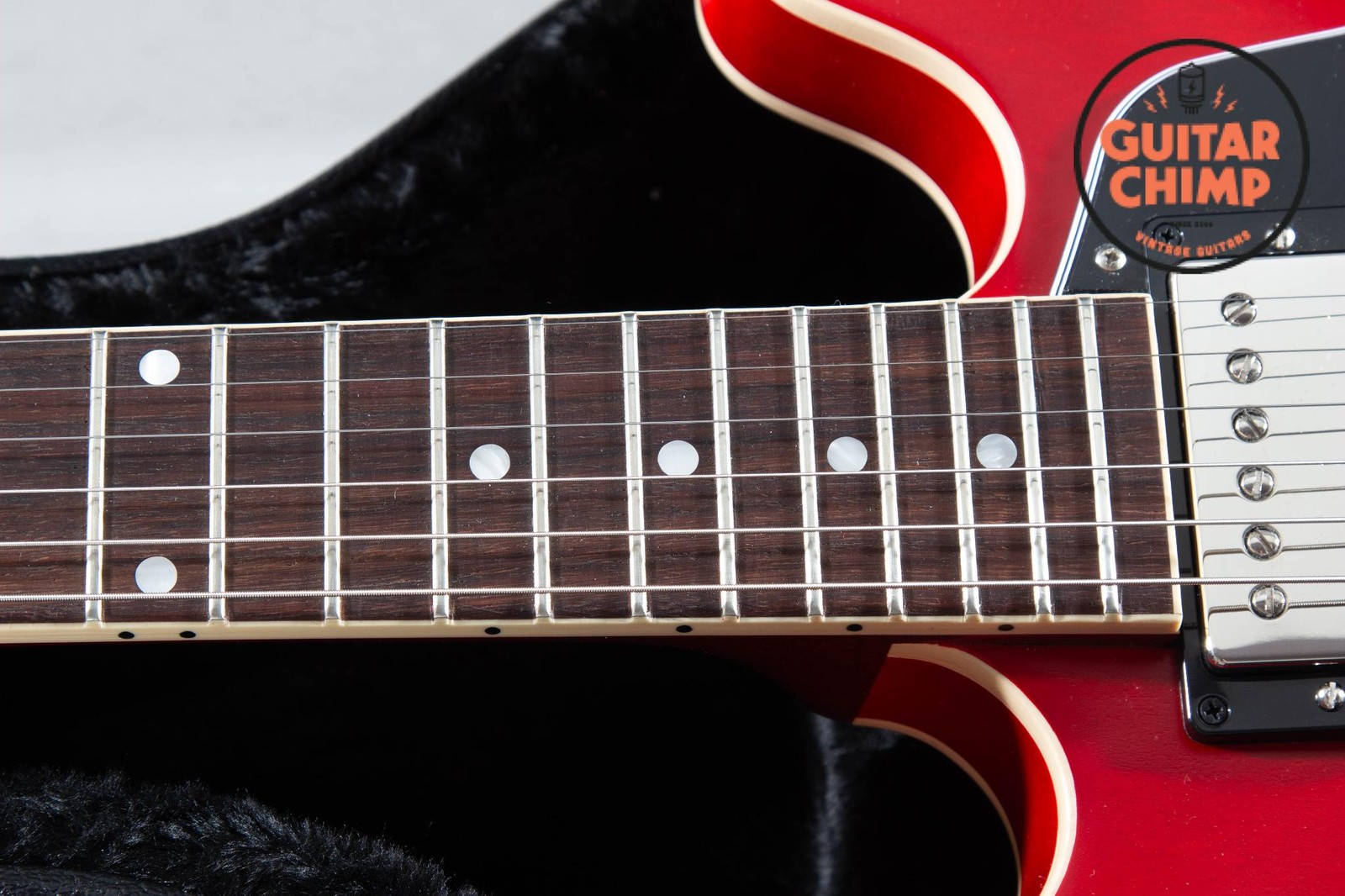 2024 Gibson ES-335 Satin Cherry OHSC Excellent 9.5/10 Rosewood Board 7lb 10oz