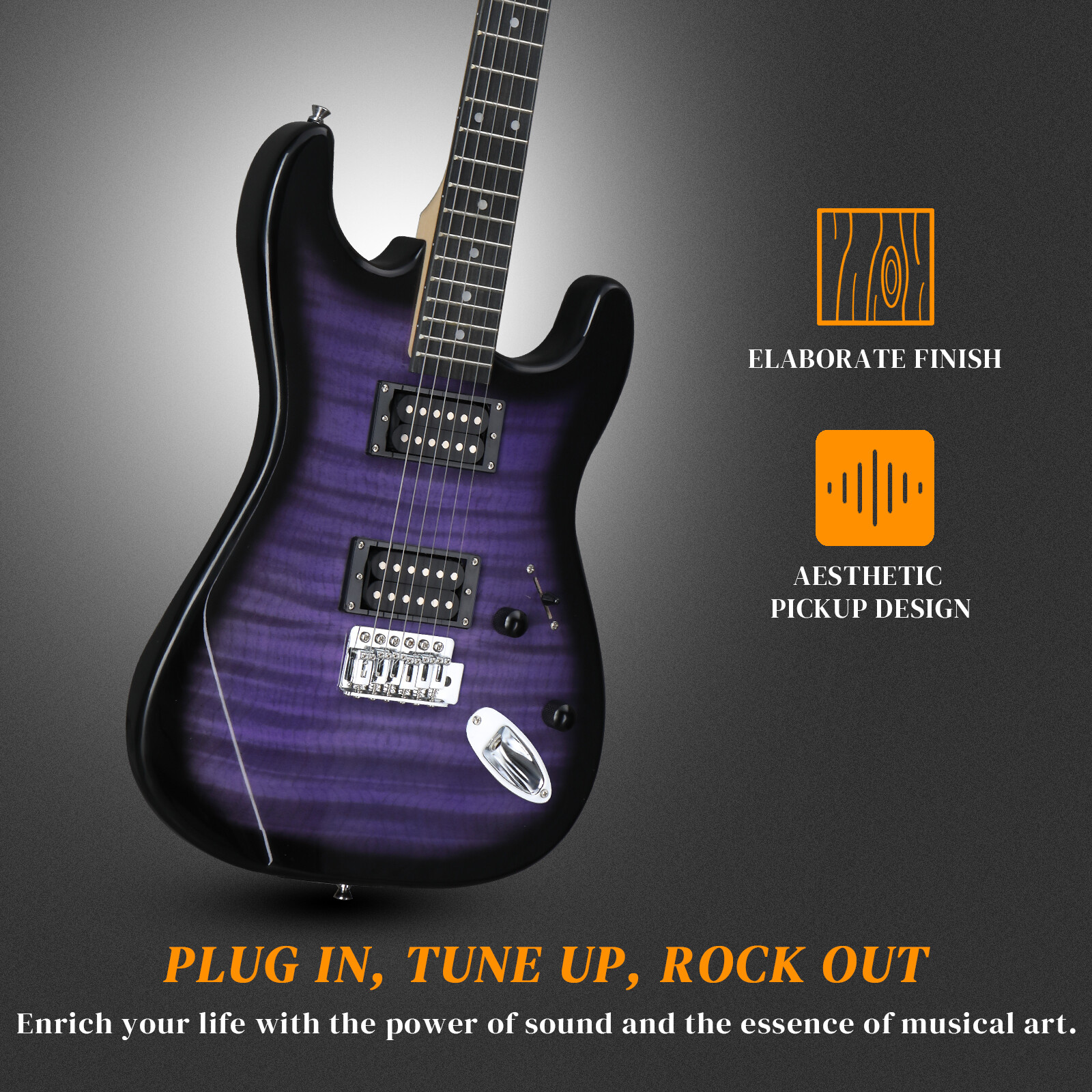 Ktaxon 39in KST Electric Guitar HSH Pickups School Band With 20W Amp