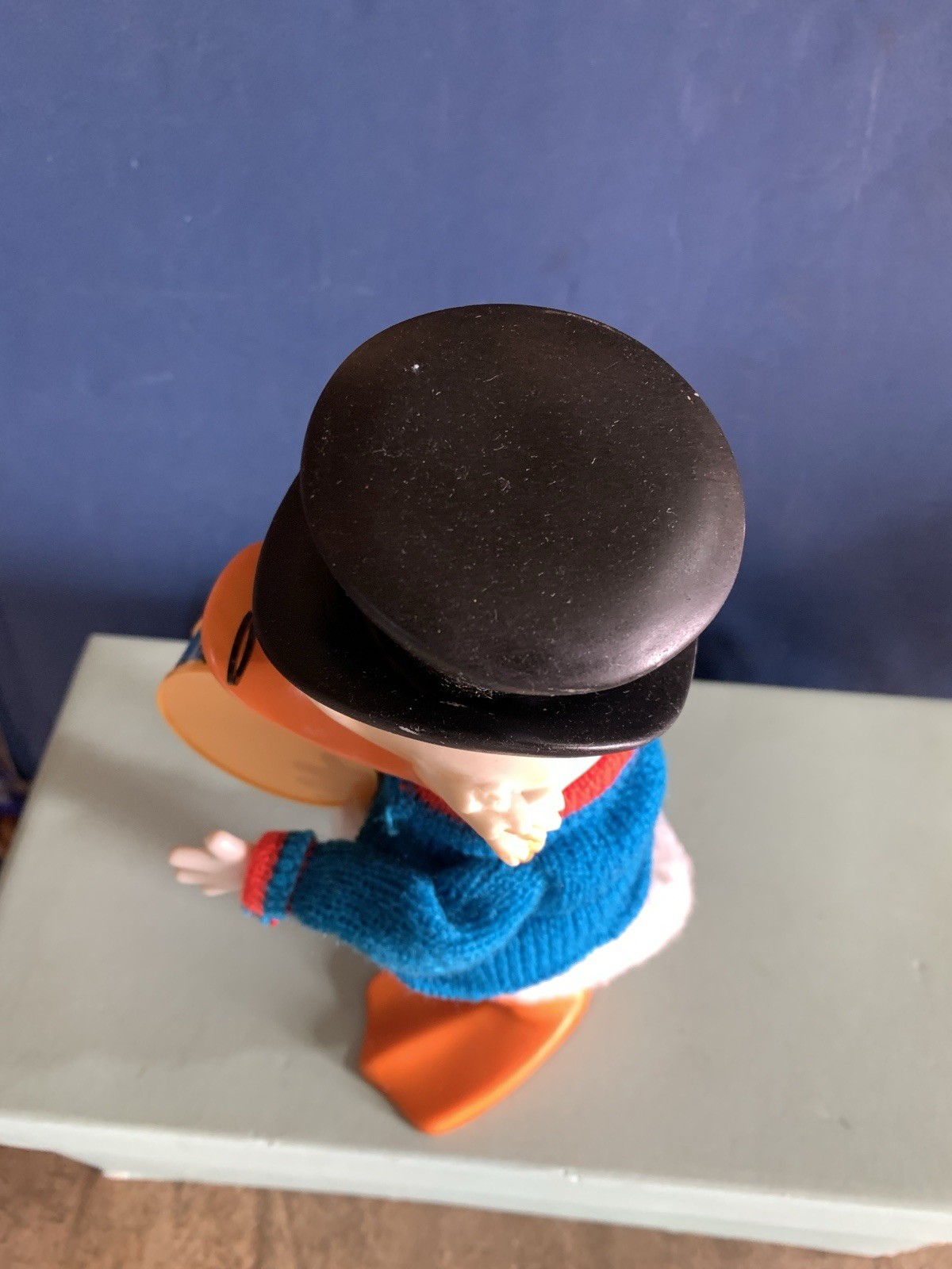 VINTAGE LARGE TOY rubber wind up MCDUCK UNCLE SCROOGE WALT DISNEY 1970s