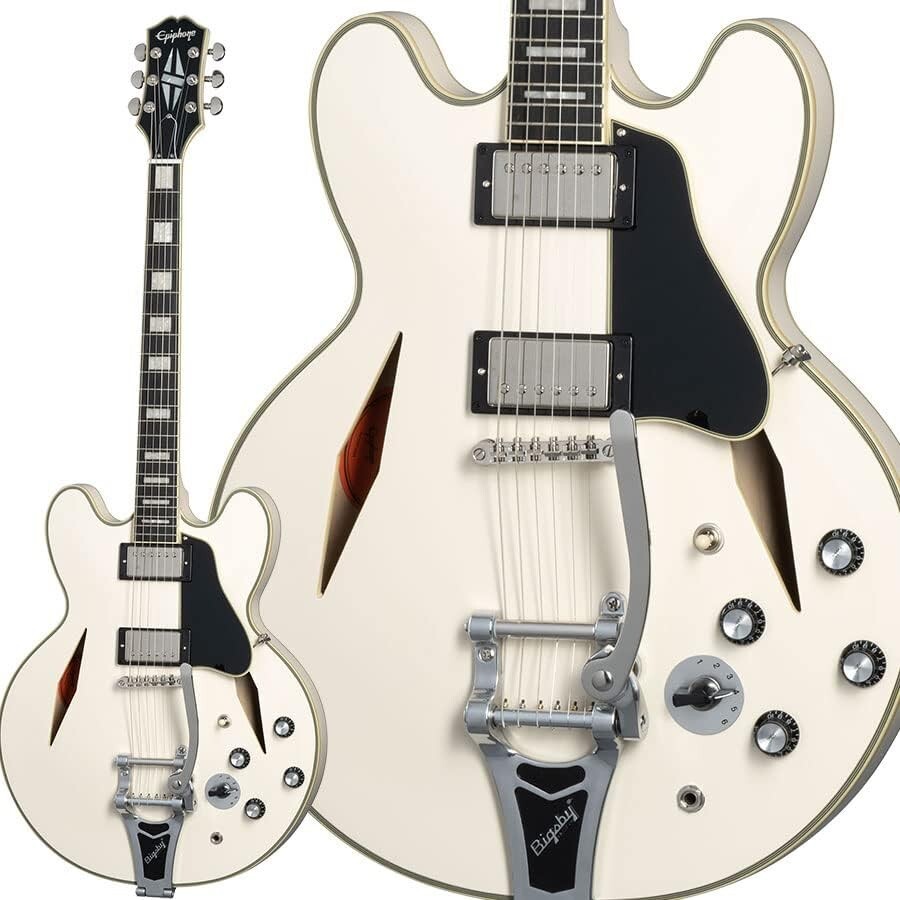 Epiphone Guitar Shinichi Ubukata Signature ES-355 Ver.02 White w/Hard Case