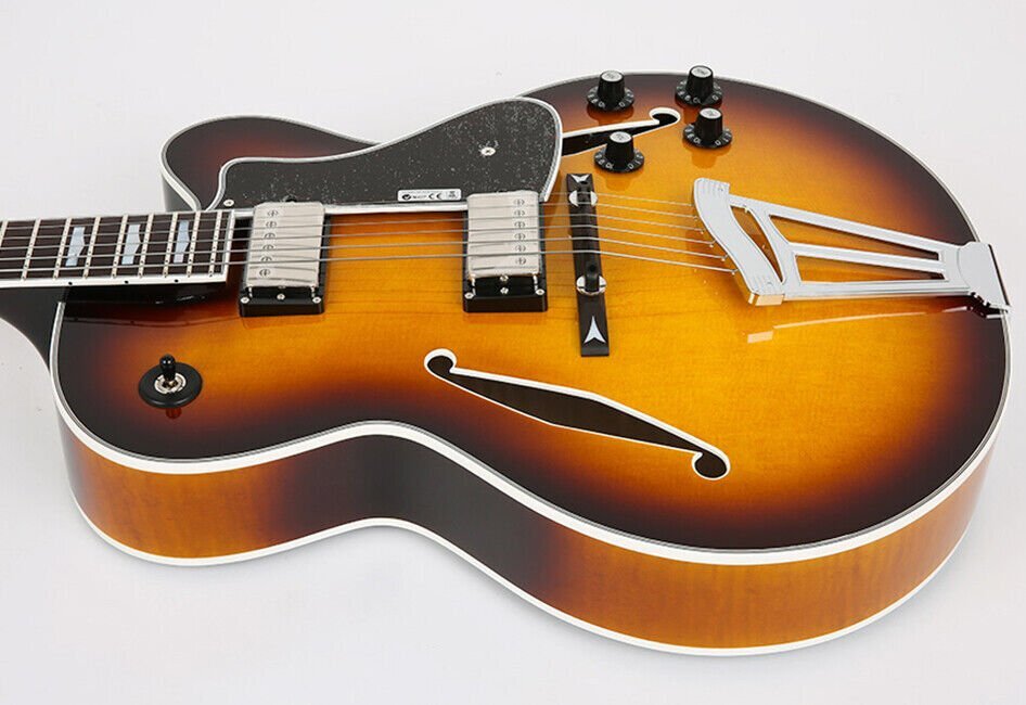 Fujigen Masterfield Archtop Hollow Body Electric Guitar MFA-HH Sunburst