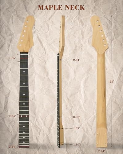 DIY Electric Guitar Kit – TL Style Mahogany Body, Maple Neck, SS Pickups, Easy A