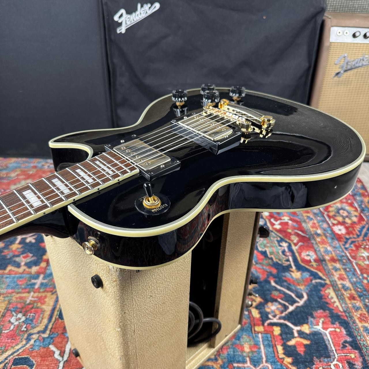 Fernandes/Burny RLC-55 Les Paul Custom Black – 1998