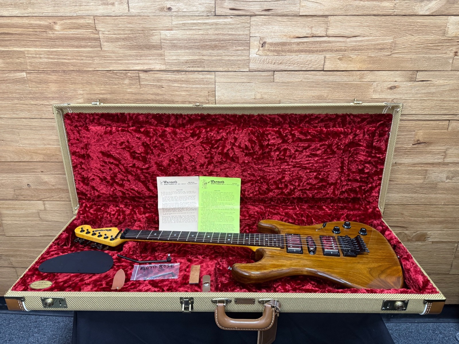 Warmoth Parts Strat Style Walnut HSH Guitar 1990’s Floyd Rose SD pickups w/HC