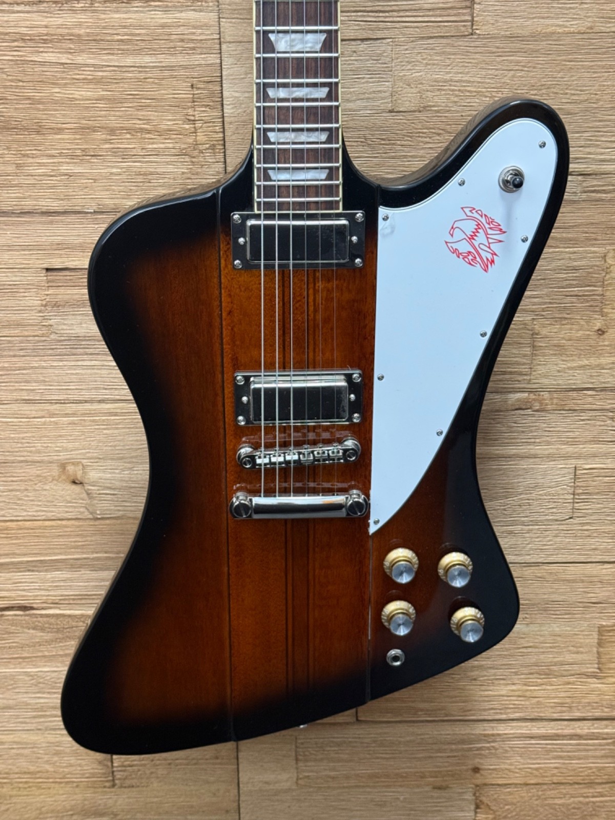 Epiphone Firebird Electric Guitar-2020- Vintage Sunburst 7lbs 11oz w/Hard Case