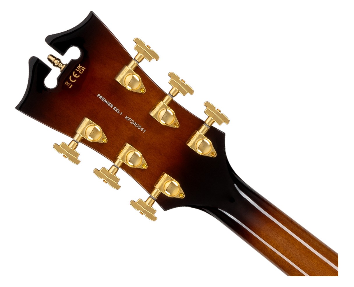 D’Angelico Premier EXL-1 Hollow Body Guitar – Gloss Brown Burst