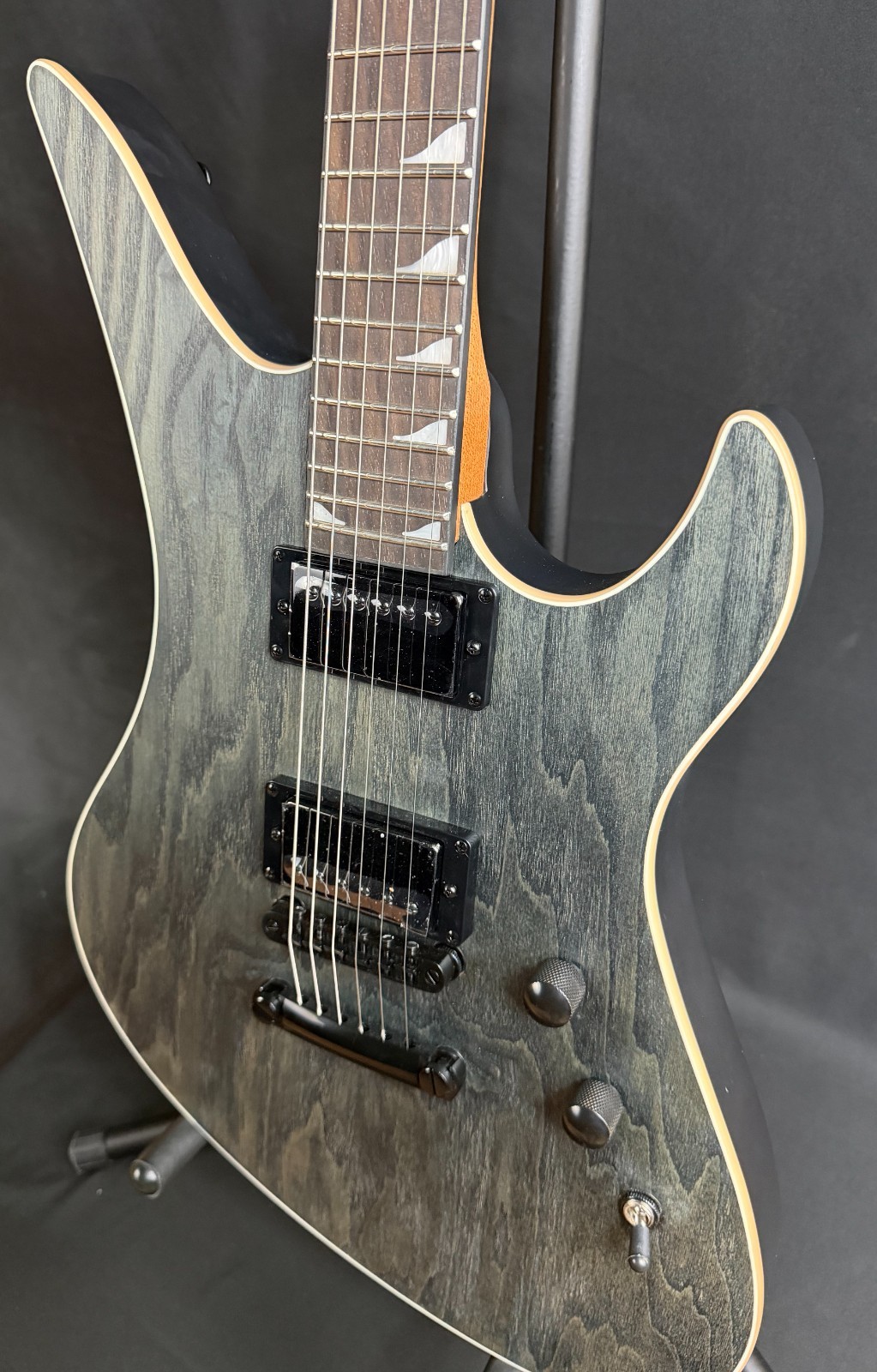 Schecter Avenger Standard Electric Guitar Charcoal Satin Ash Finish