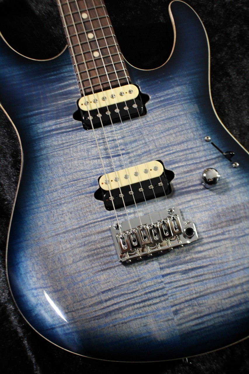 Suhr JE-Line Modern Plus Ash Faded Trans Blue Burst Electric Guitar Used