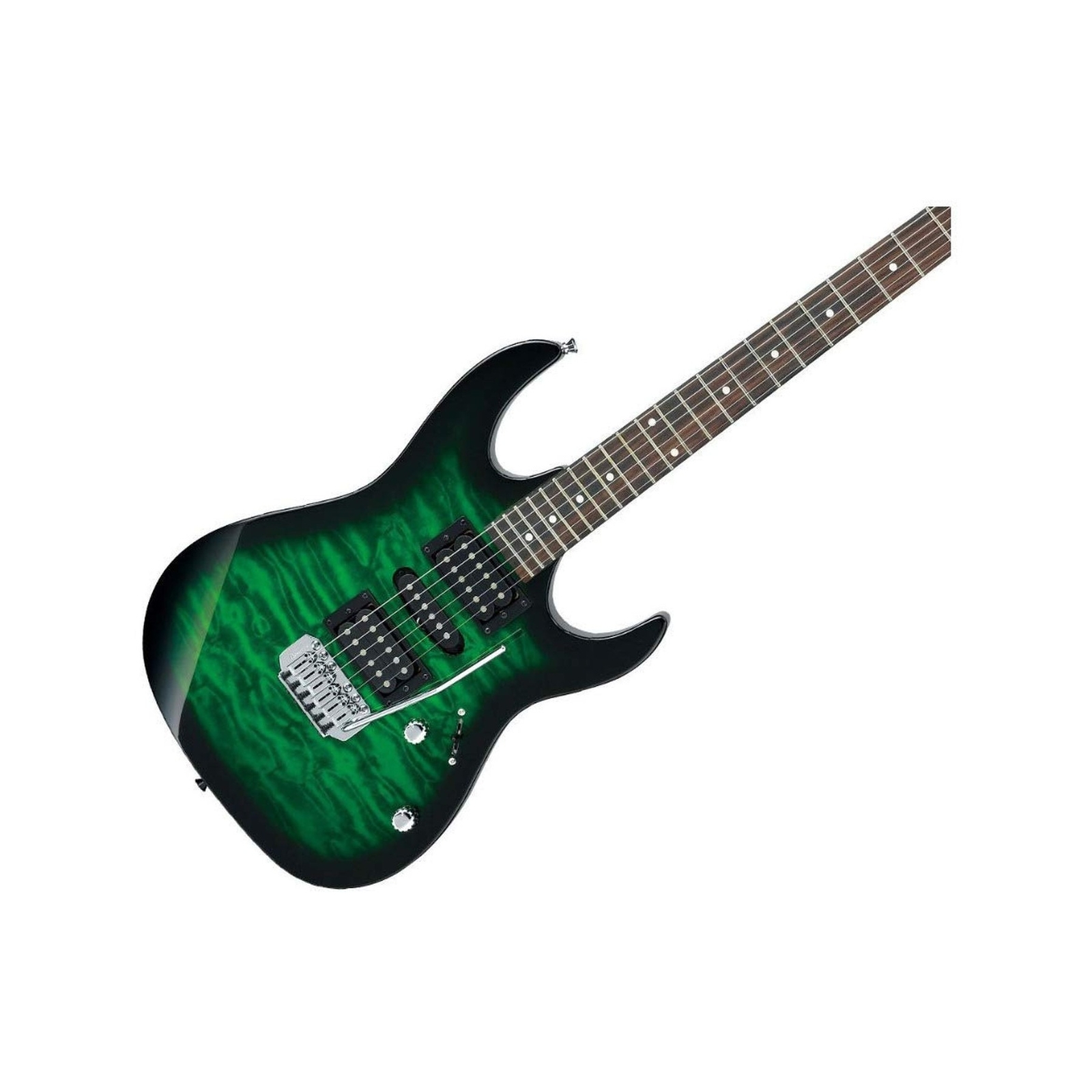 Ibanez 6 String Solid-Body Electric Guitar, Right, Transparent Green Burst (G…