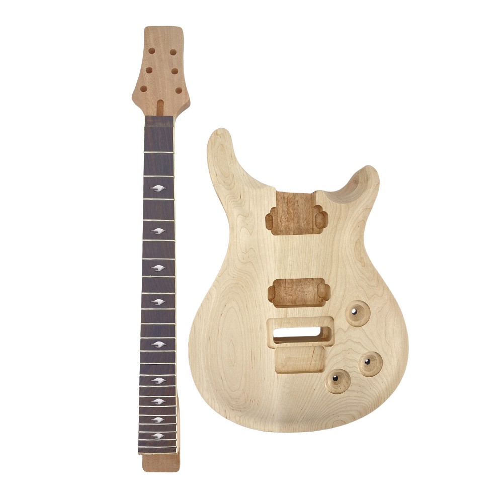 Electric Guitar Set 22 Fret 24.75 Inch Neck Fretboard Binding DIY guitar kit