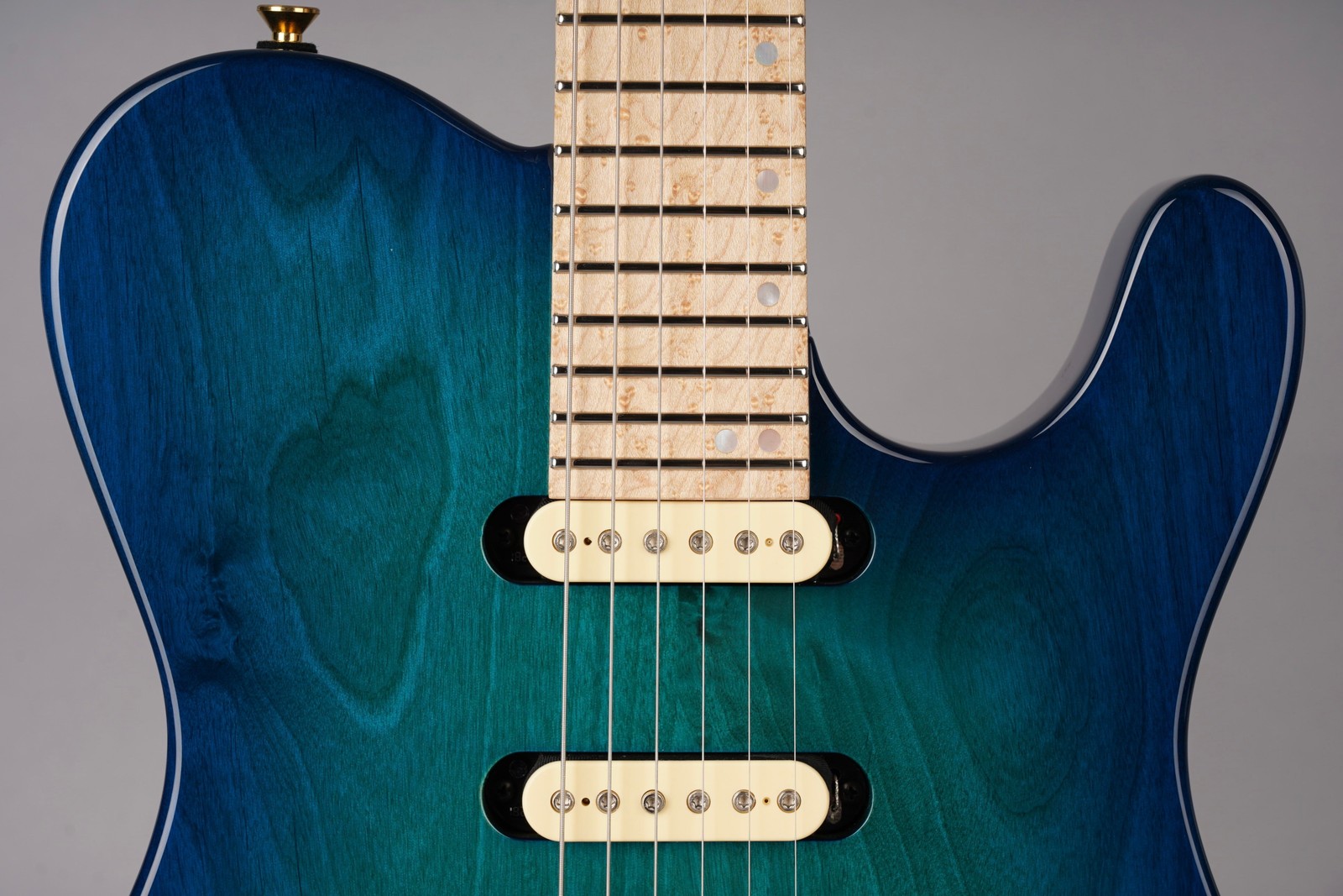 Kiesel Solo HSS – Alder/Maple/Birdseye – Aqua Burst