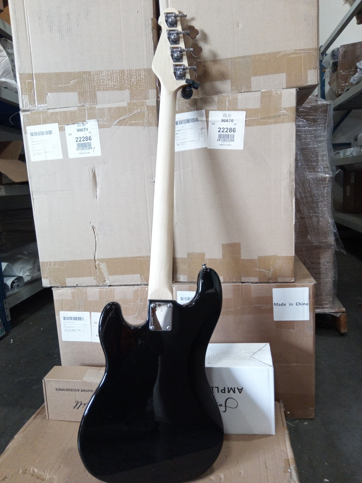 Open Box 4 String Electric P Bass Guitar Rosewood Fretboard In Black