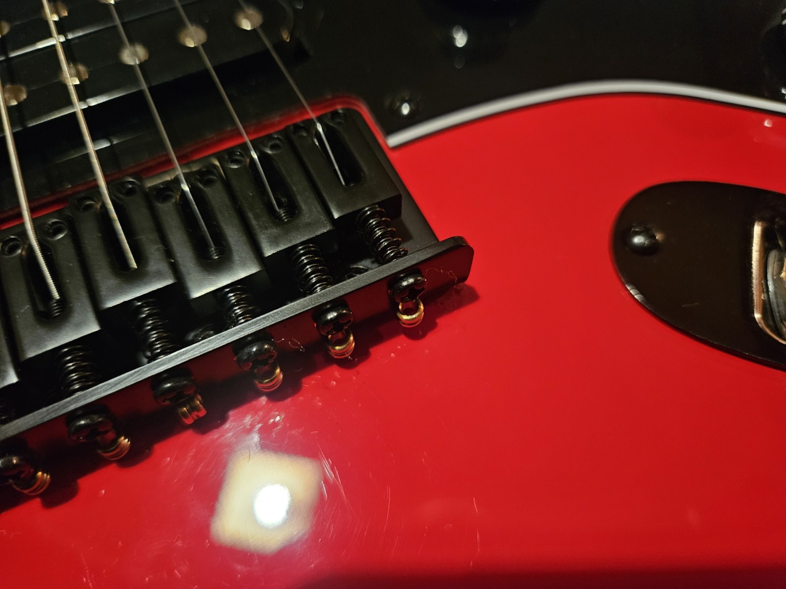 Squier Contemporary Strat Sonic Hybrid Partscaster Hardtail Torino Red MODS