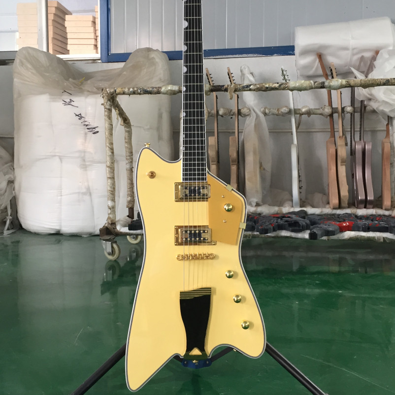 Custom Billy-Bo Thunderbird Cream Yellow Ebony Fretboard Gold Hardware