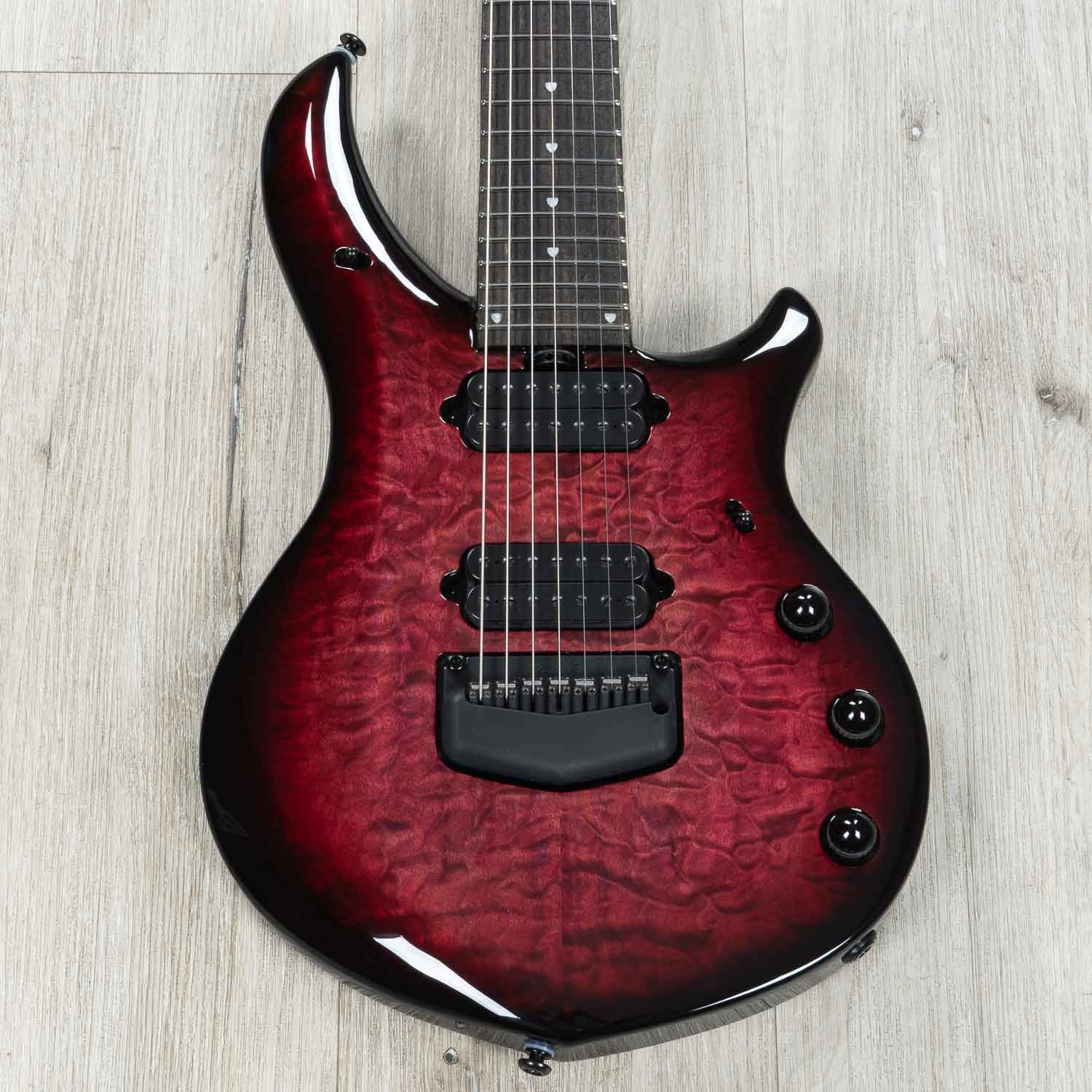 Ernie Ball Music Man BFR John Petrucci Majesty 7-String Guitar, Quilt Red Nebula