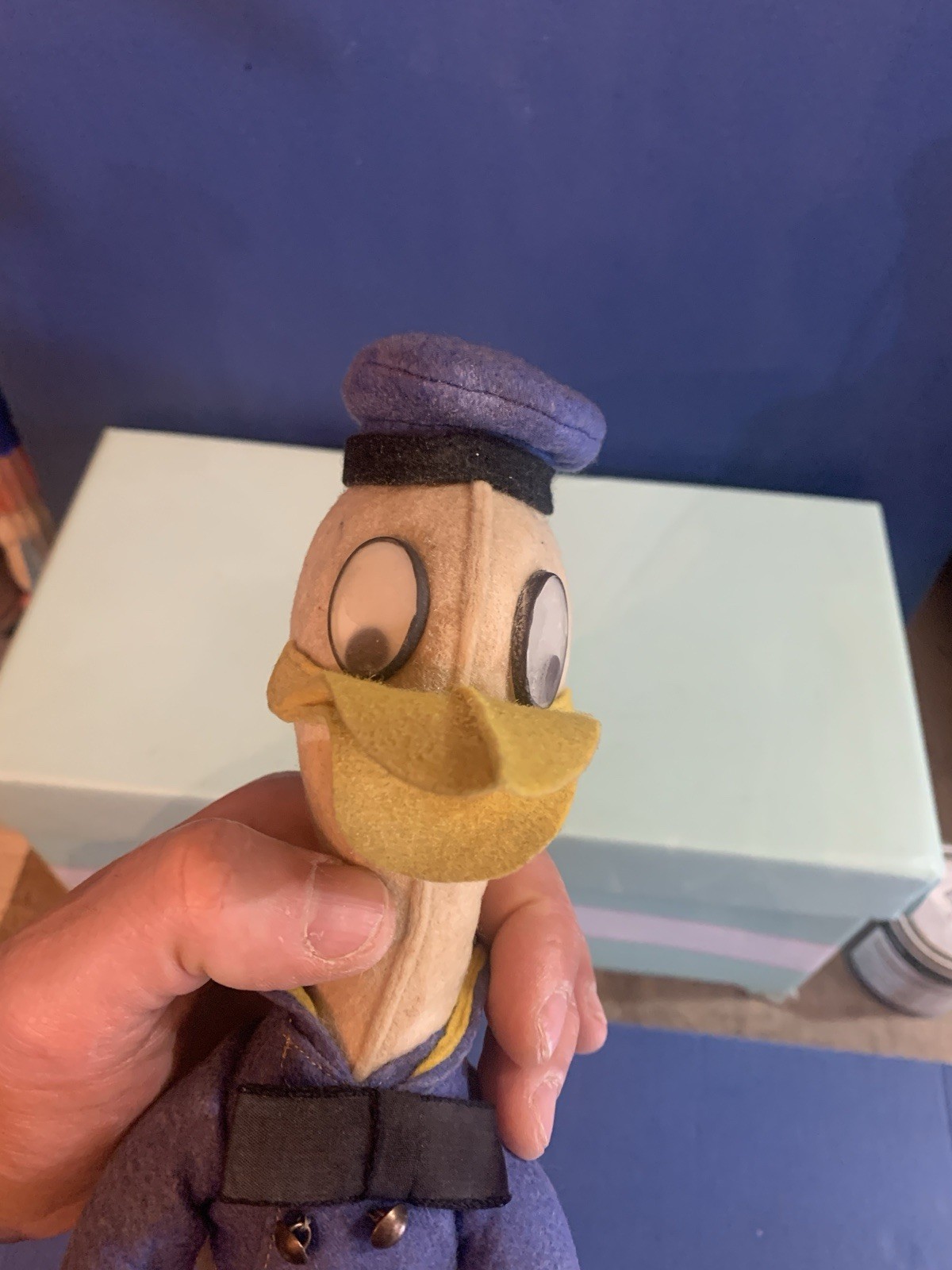 VINTAGE TOY DOLL FELT DONALD DUCK WALT DISNEY LENCI TURIN 1950s no lars