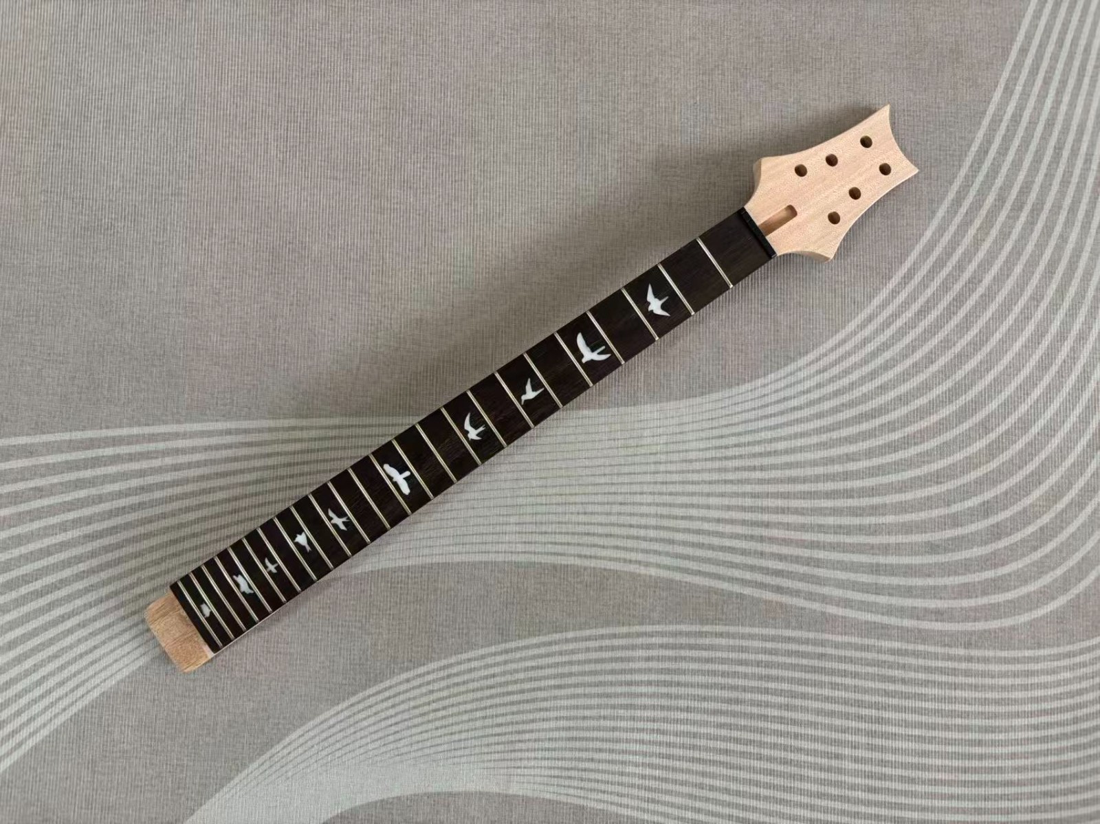 Unfinished DIY Electric Guitar Kit Genuine Rosewood FB Flame Top Abalone Inlay