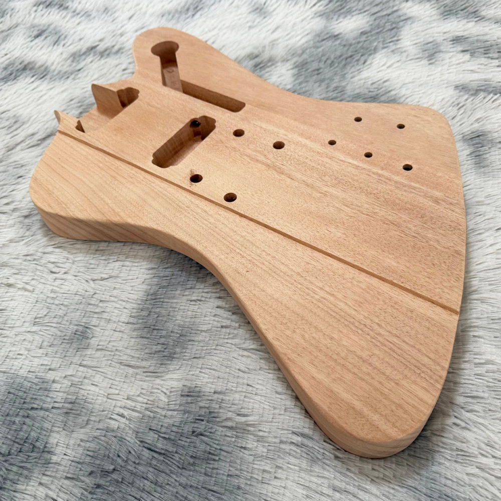 Unfinish Firebird DIY Electric Guitar Kit 2pcs Mahogany Body CR Part