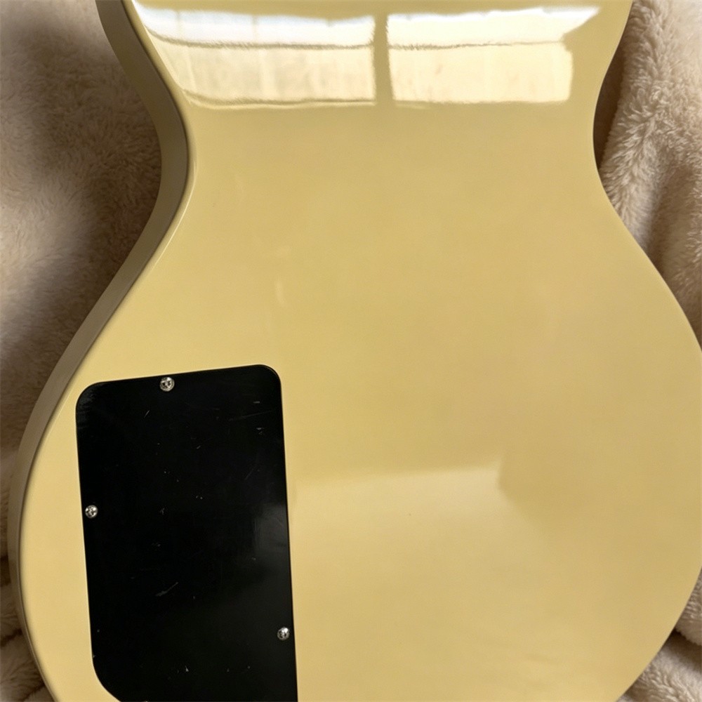 Junior Solid Electric Guitar Double Cutaway P-90 Pickups Stainless Fret Cream