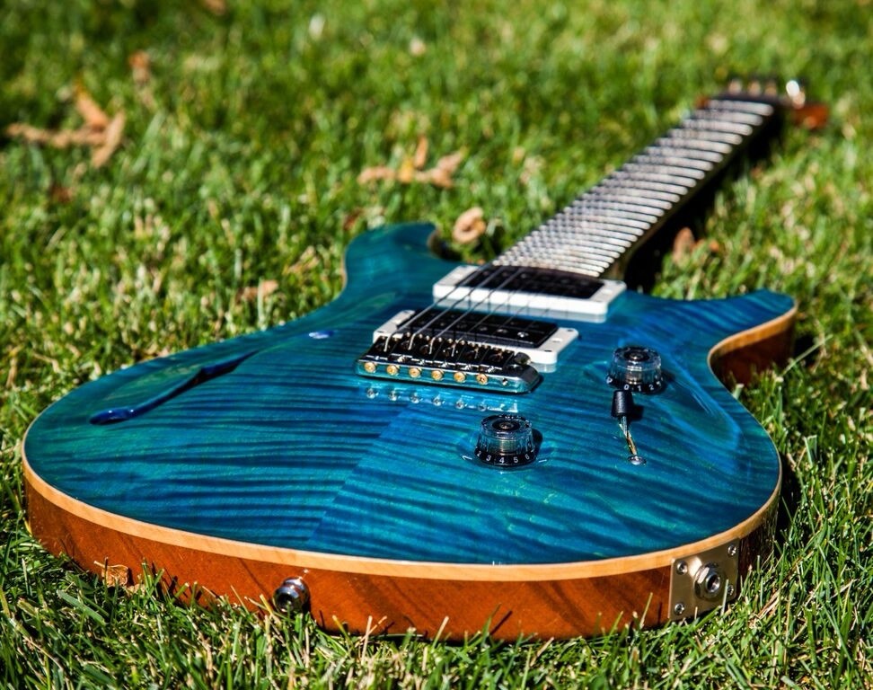 PRS 2014 Semi Hollow Custom 24 10 Top Aqua Bluex Limited Run 1/200