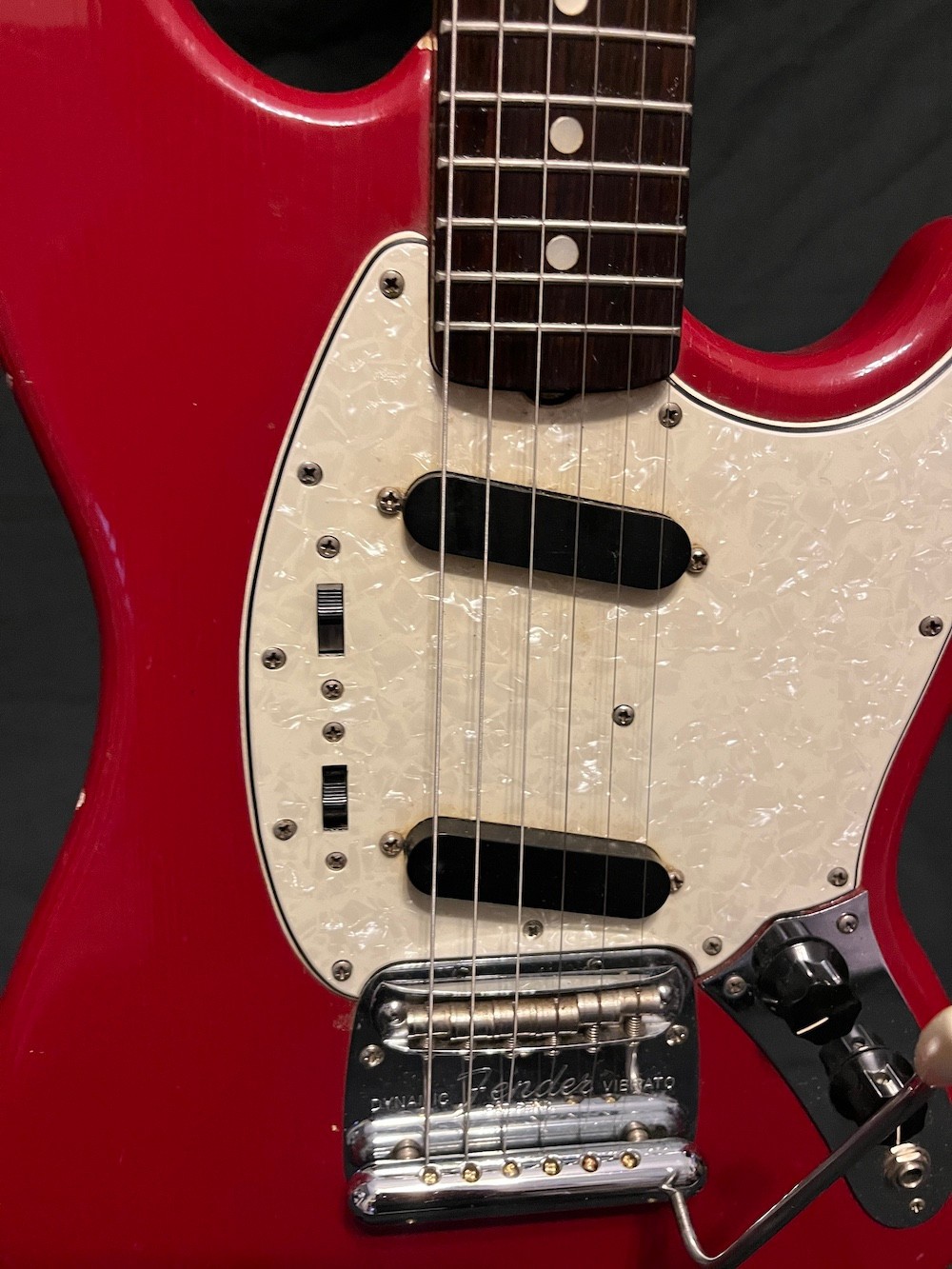 1966 Vintage Fender Mustang Guitar in Dakota Red W/OHSC