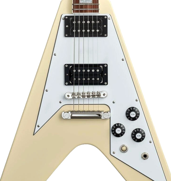 Edwards E-FV-LTD Flying V Type Vintage White Electric Guitar Form Japan