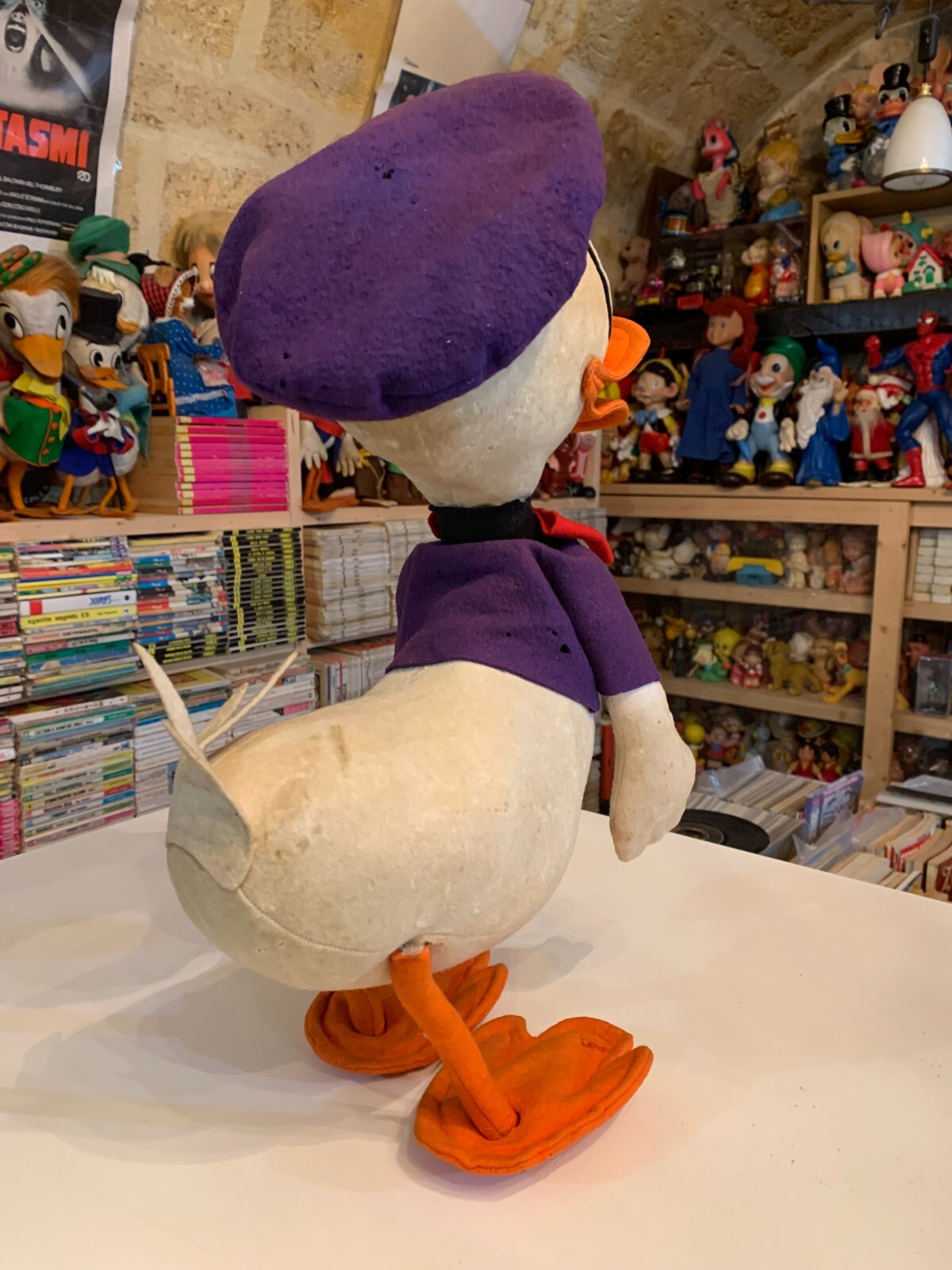 VINTAGE LARGE 17″ TOY DOLL FELT DONALD DUCK PANNOLENCI LENCI DISNEY LARS CRESBA