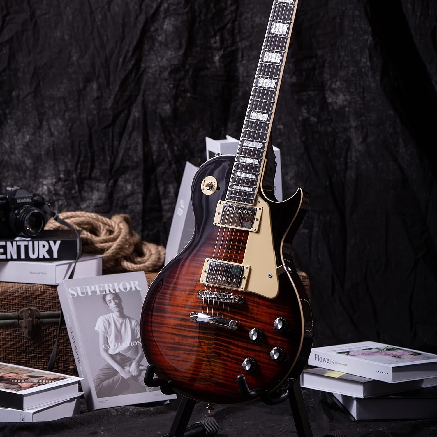 LP Style Electric Guitar Rosewood Fretboard + Gigbag