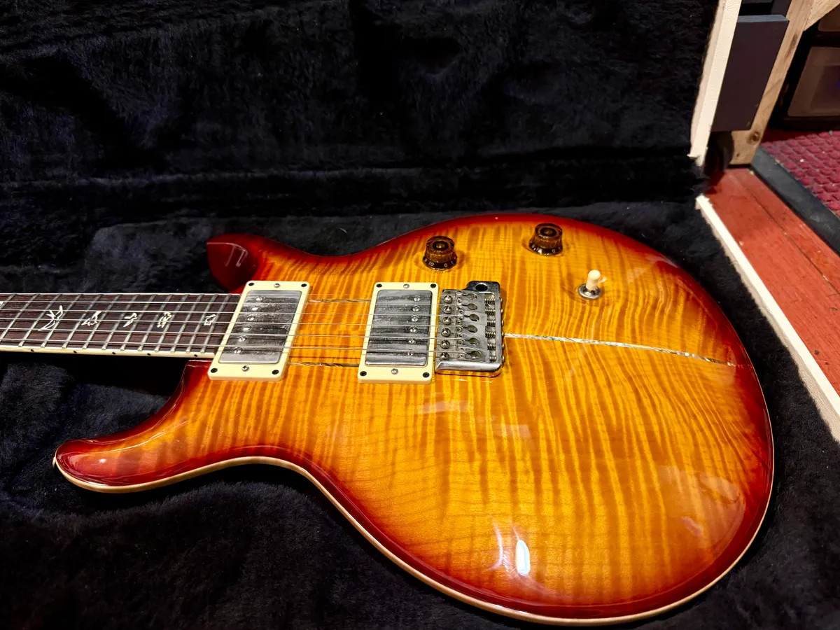 2009 PRS Santana 25th Anniversary Sunburst Flame 10 Top w/ Original Case & Paper