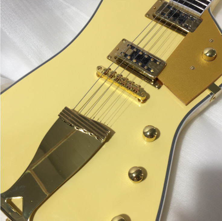 Custom Billy-Bo Thunderbird Cream Yellow Ebony Fretboard Gold Hardware
