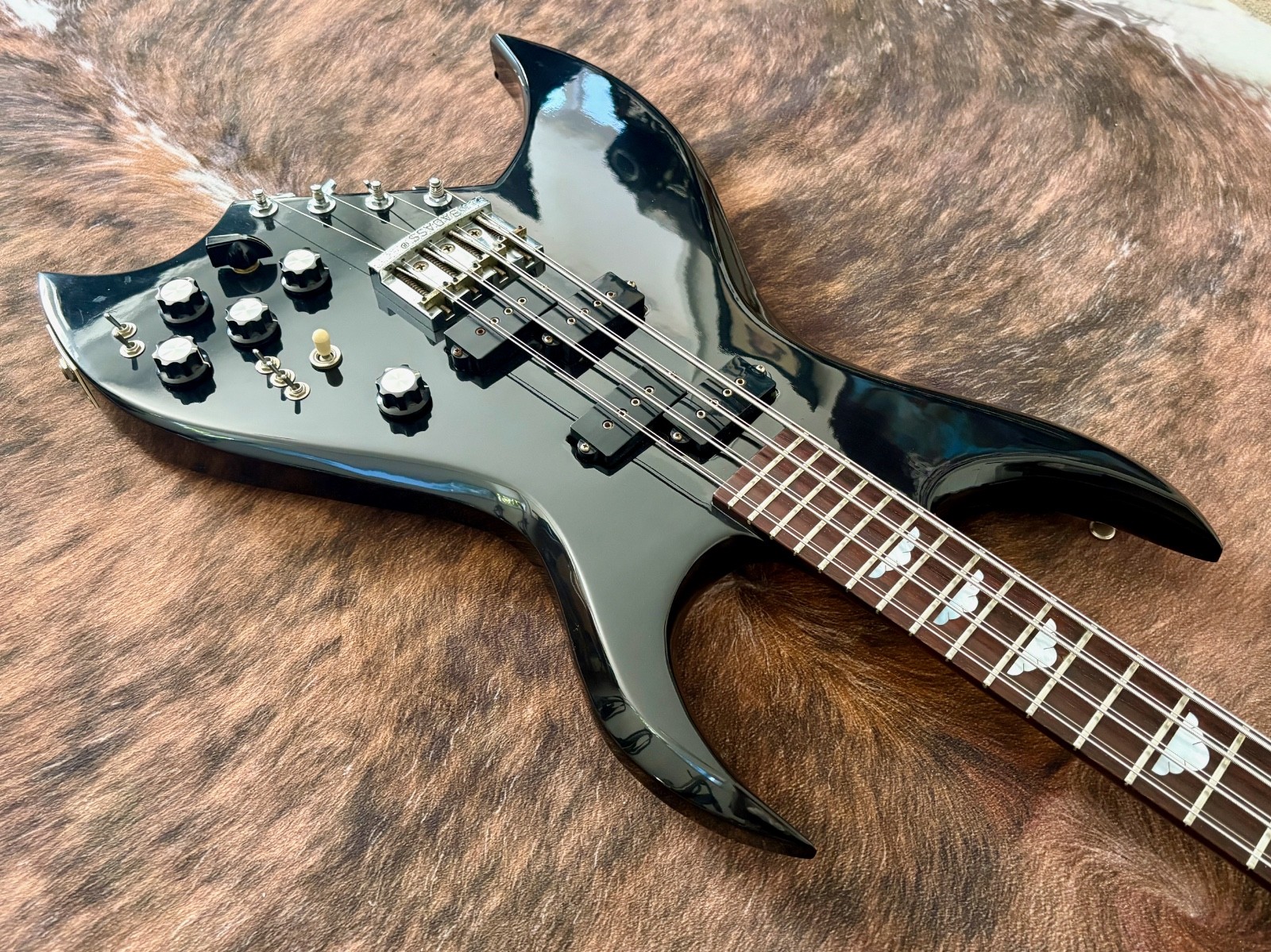 1982 B.C. Rich Bich 8-string Bass Black Case OHSC Made in USA Real Deal