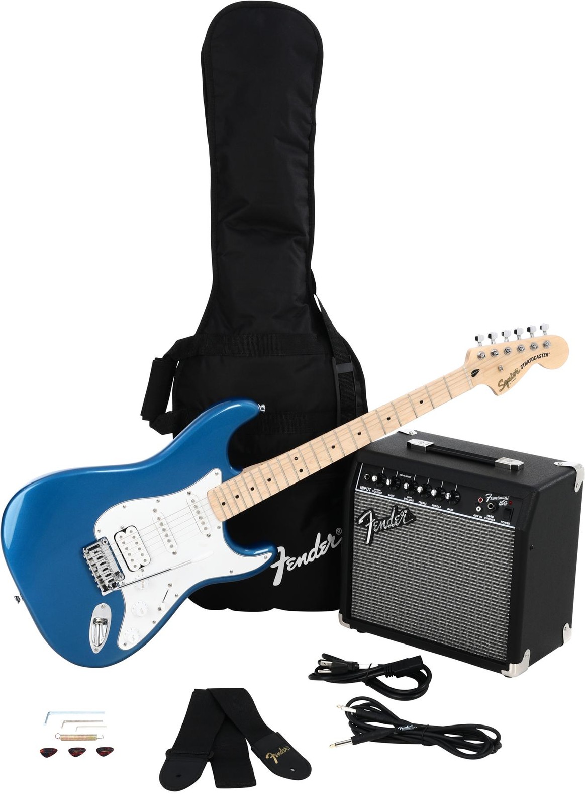 Squier Affinity Series Stratocaster HSS Pack – Lake Placid Blue