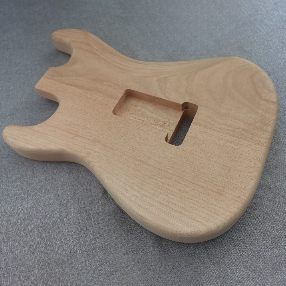 Electric st guitar body only solid mahogany wood standard 2 pieces wood