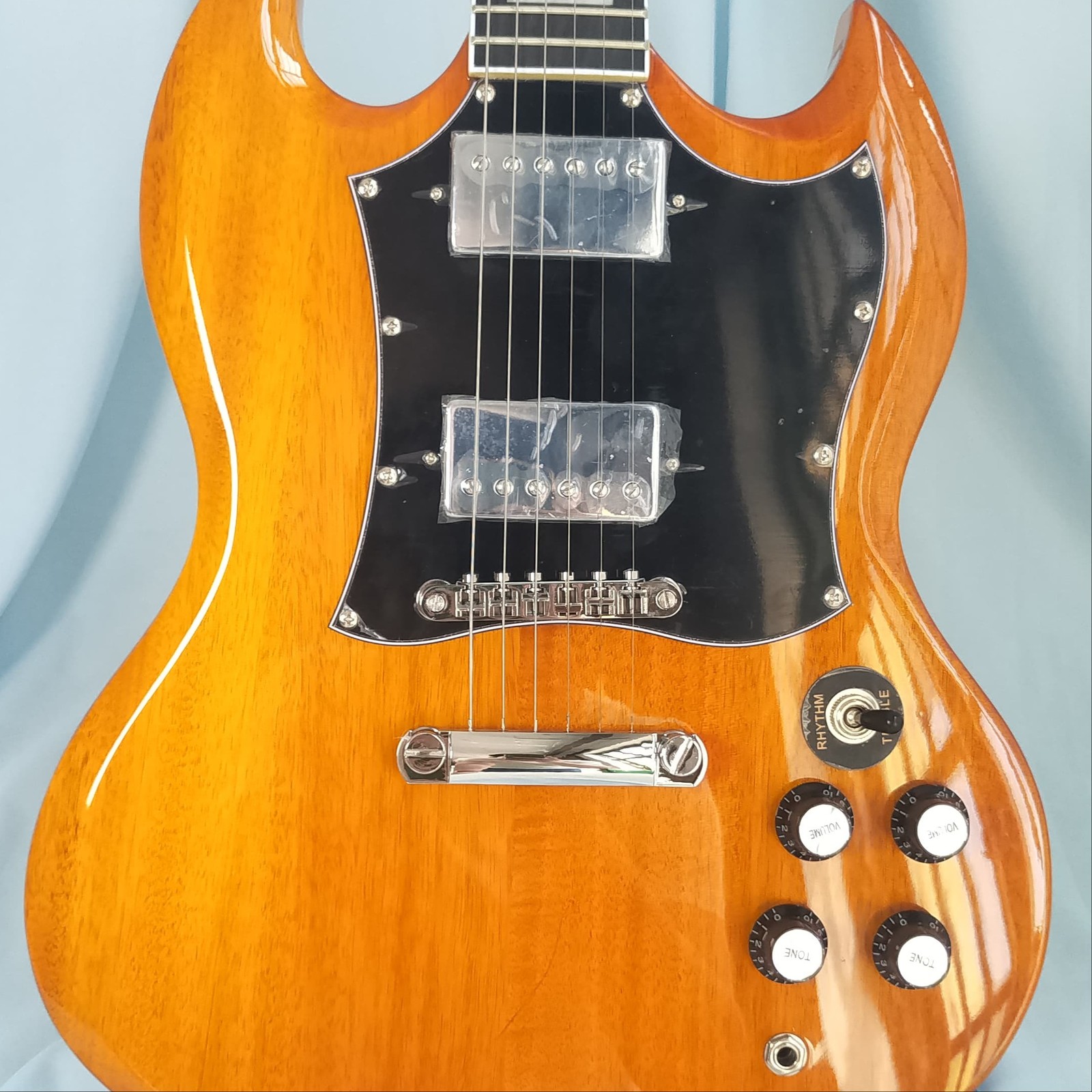 “Little Devil” Standard Natural Solid Body Electric Guitar Mahogany Body 22Frets