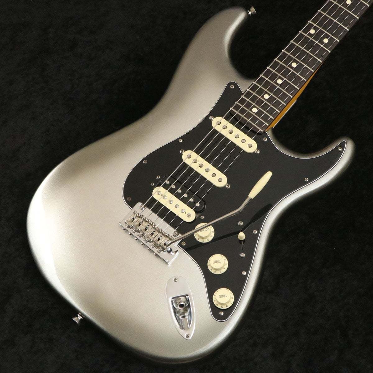 Fender American Pro II Strat HSS Rosewood FB Mercury Used with Worn Finish
