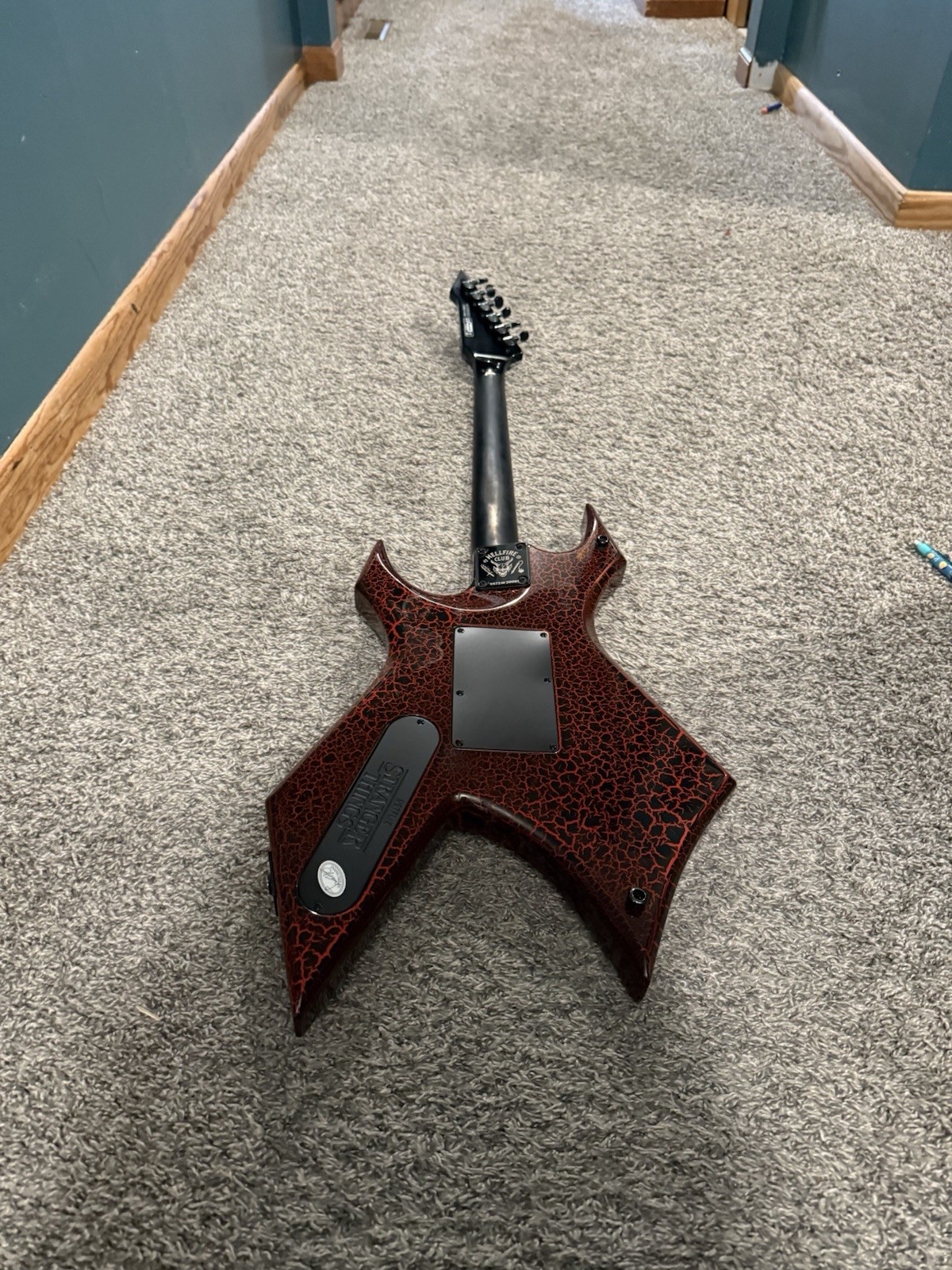 B.C. Rich Stranger Things Limited Edition Warlock Fire Crackle #472 of 2000 read