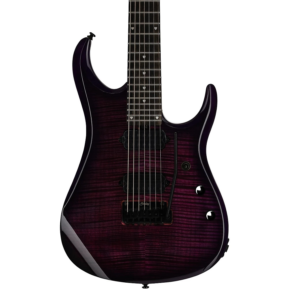 Sterling by Music Man JP157 with DiMarzio Pickups 7-String Guitar Purple Nebula