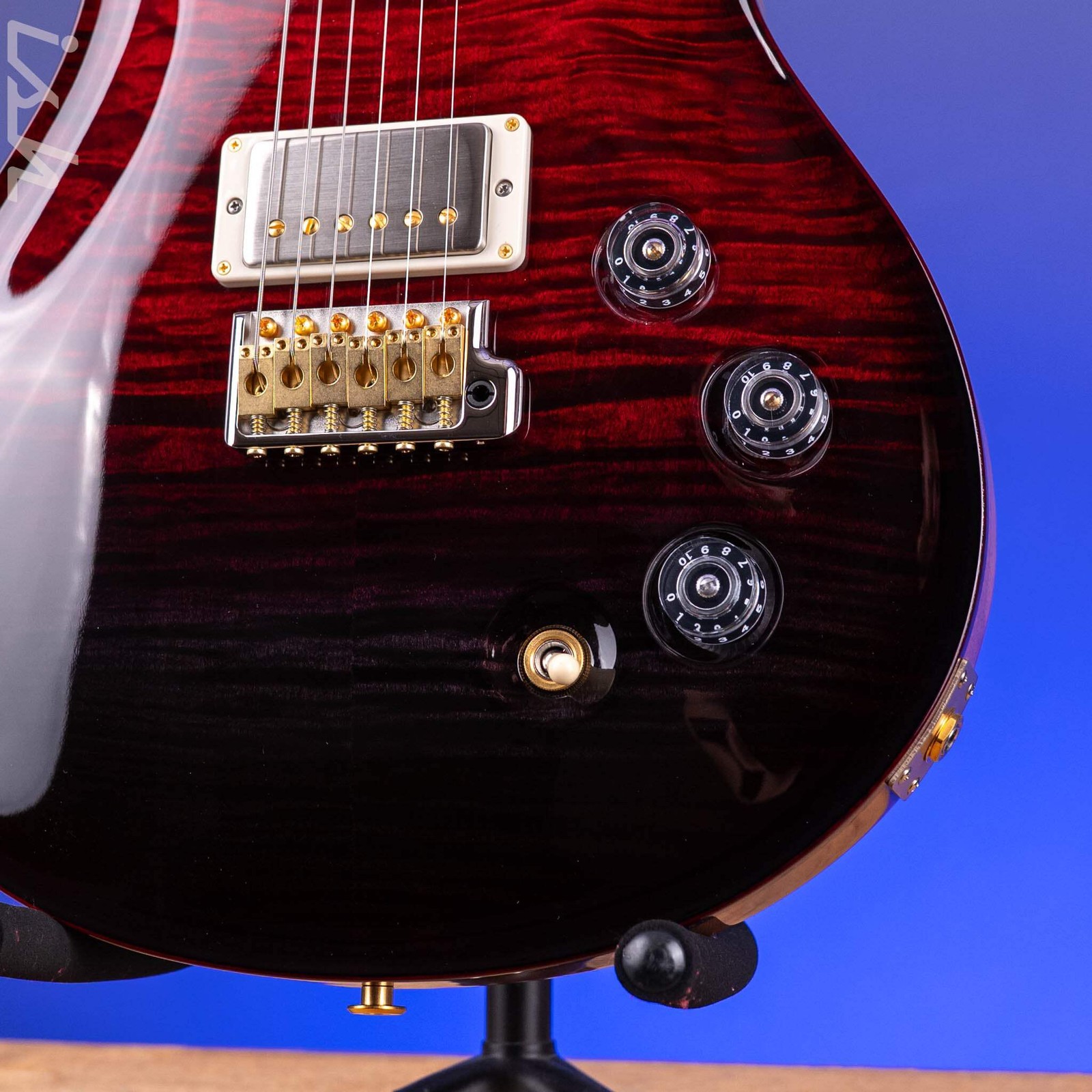PRS DGT 10-Top Fire Red Fade Custom Color Solid Rosewood Neck