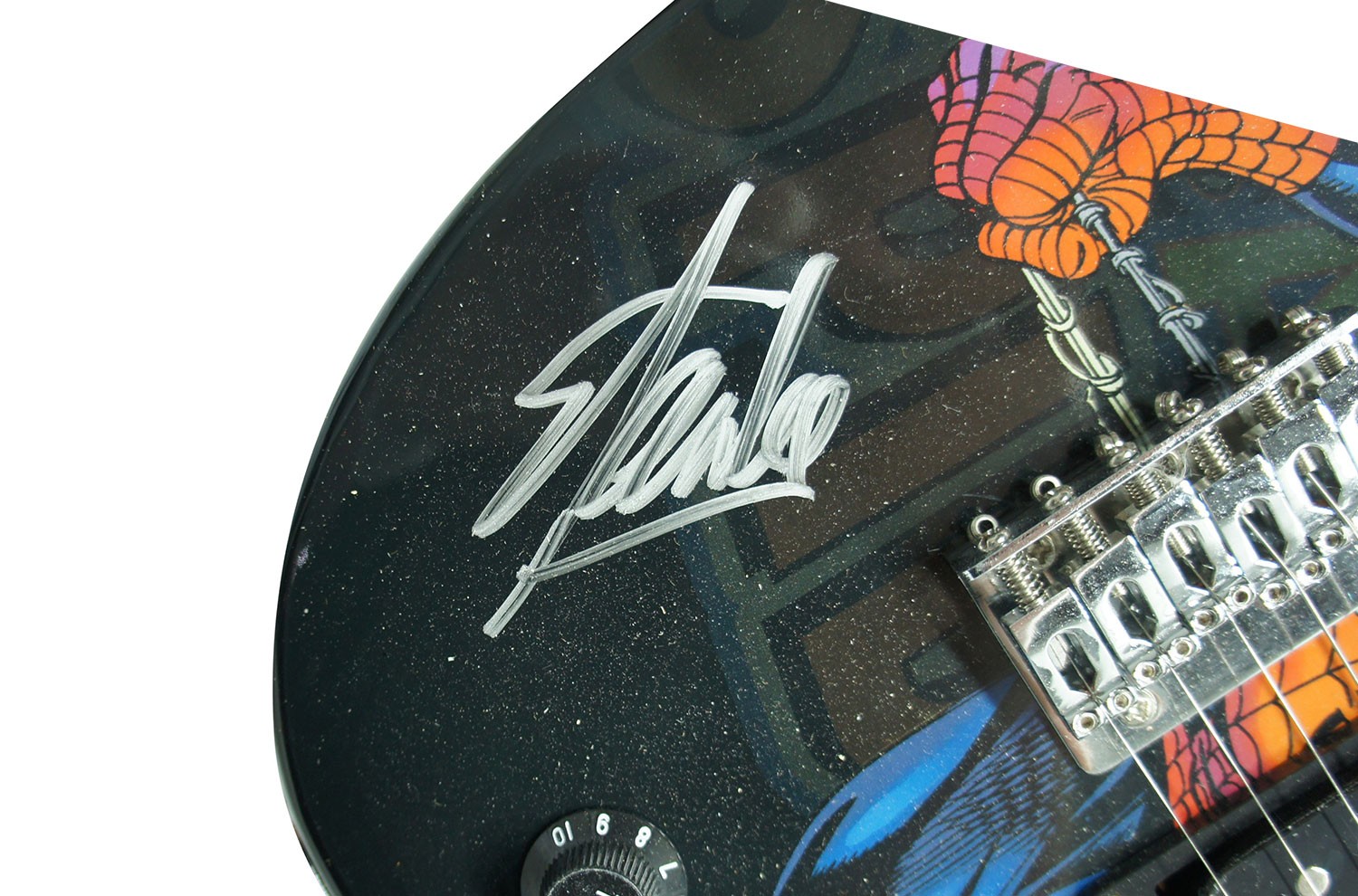 Stan Lee Signed Peavey Marvel Spiderman 3/4 Size Electric Guitar & Certificate!