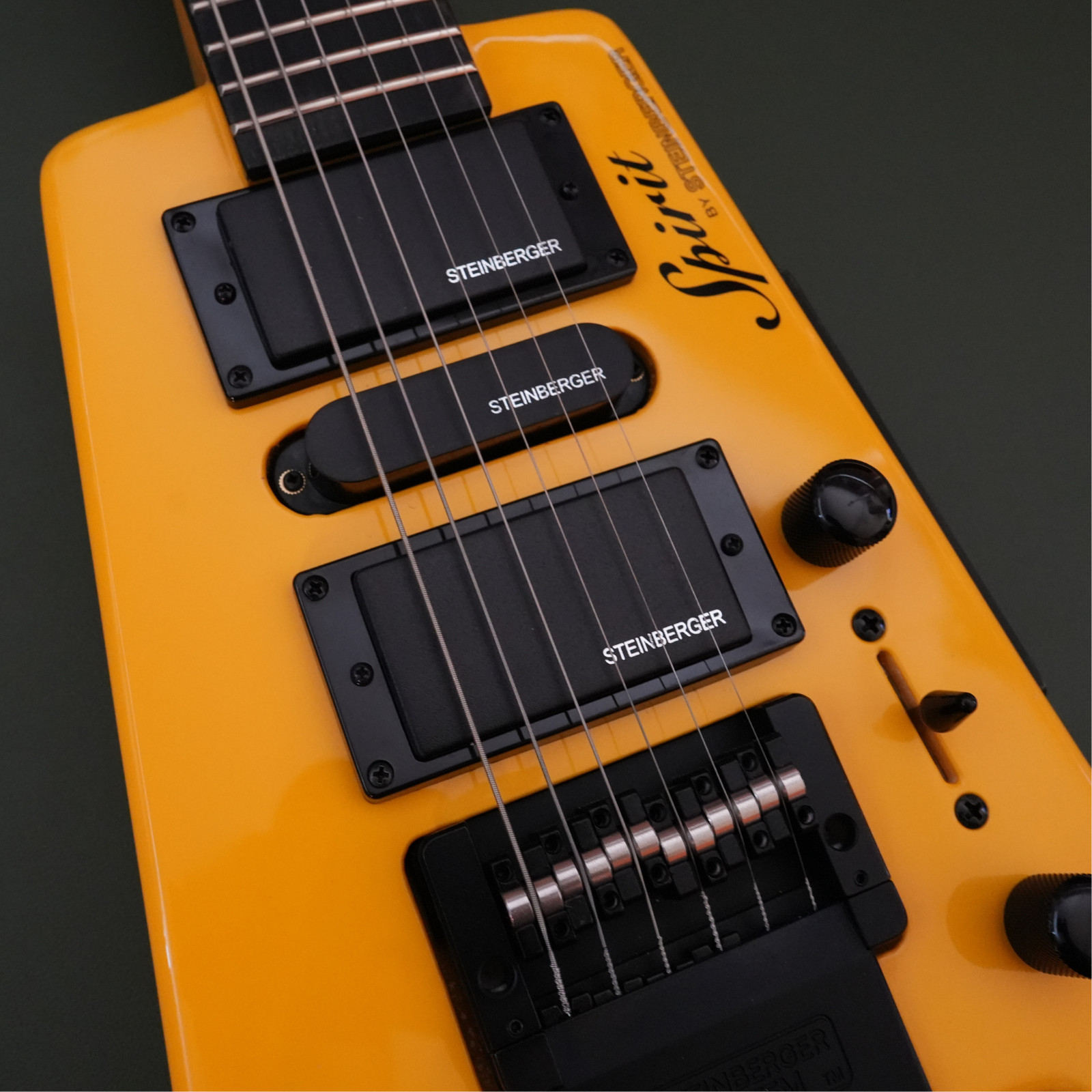 STEINBERGER Spirit GT-PRO Deluxe Hot Rod Yellow Headless HB-SC-HB ElectricGuitar