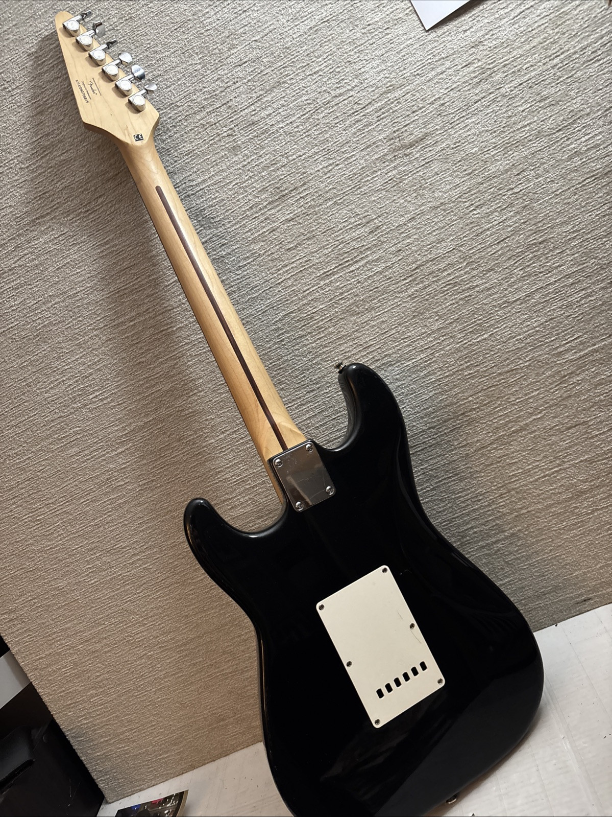 Fender Starcaster Black Electric Guitar S/N IC040706815 Indonesia WORKS EUC