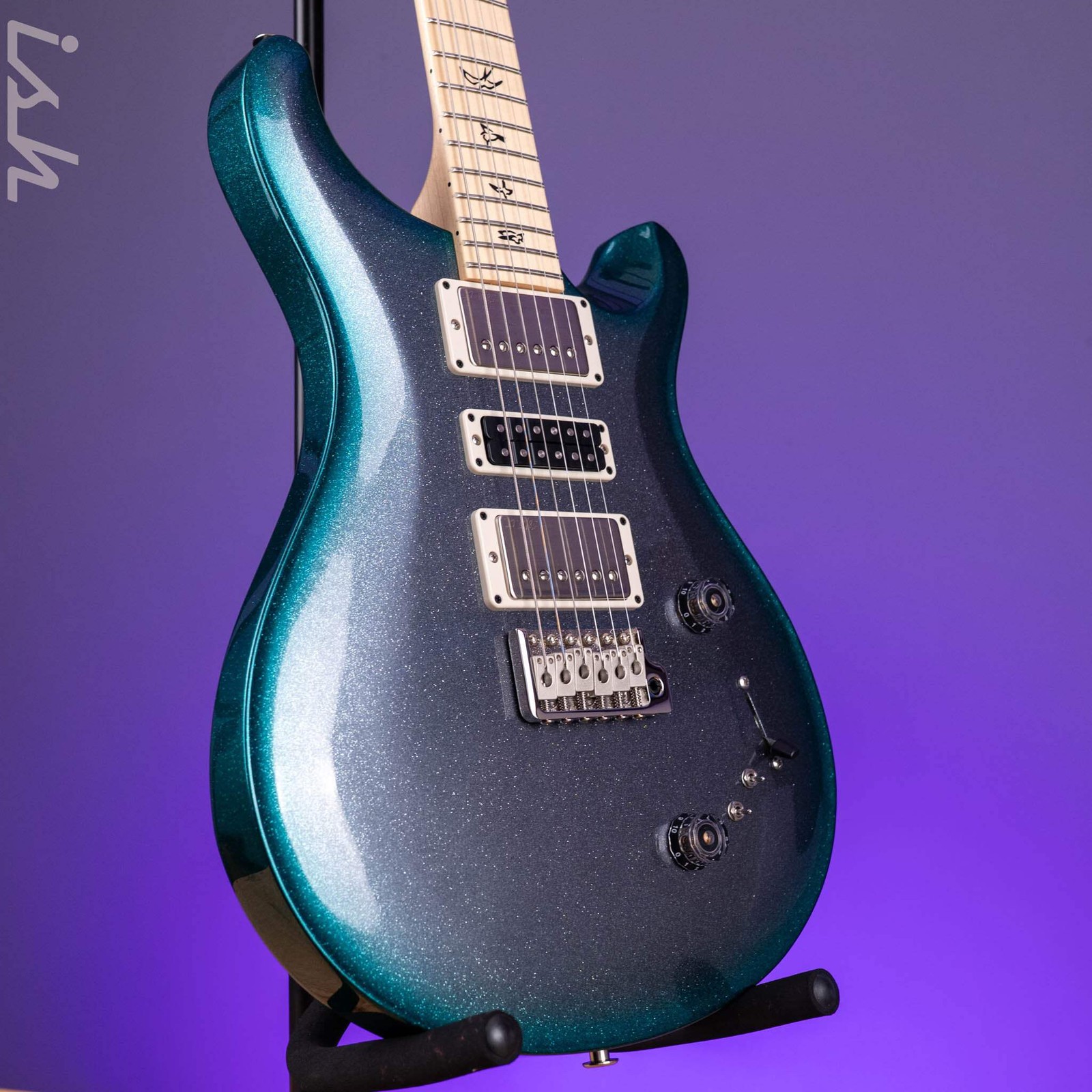 PRS Swamp Ash Special Sprayer’s Choice Silver Holoflake Green Burst