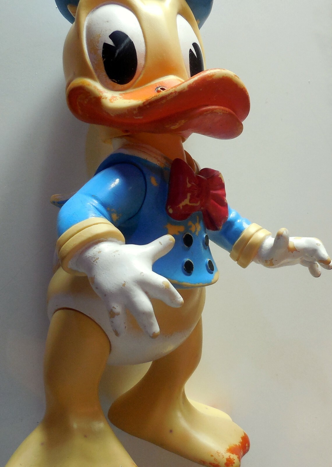 VINTAGE LARGE TOY SQUEAK RUBBER DONALD DUCK LEDRAPLASTIC LEDRA DISNEY 1962
