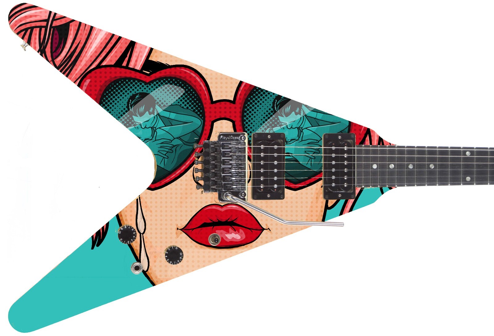 Guitar Skin Wrap Axe Re-Skin Pop Rock Dirty Little Secret Groupie Girl – 1218