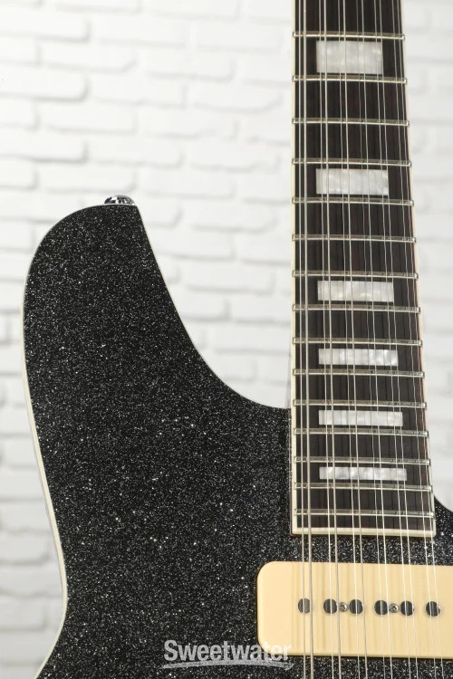 Reverend Airwave 12-string Electric Guitar – Black Sparkle