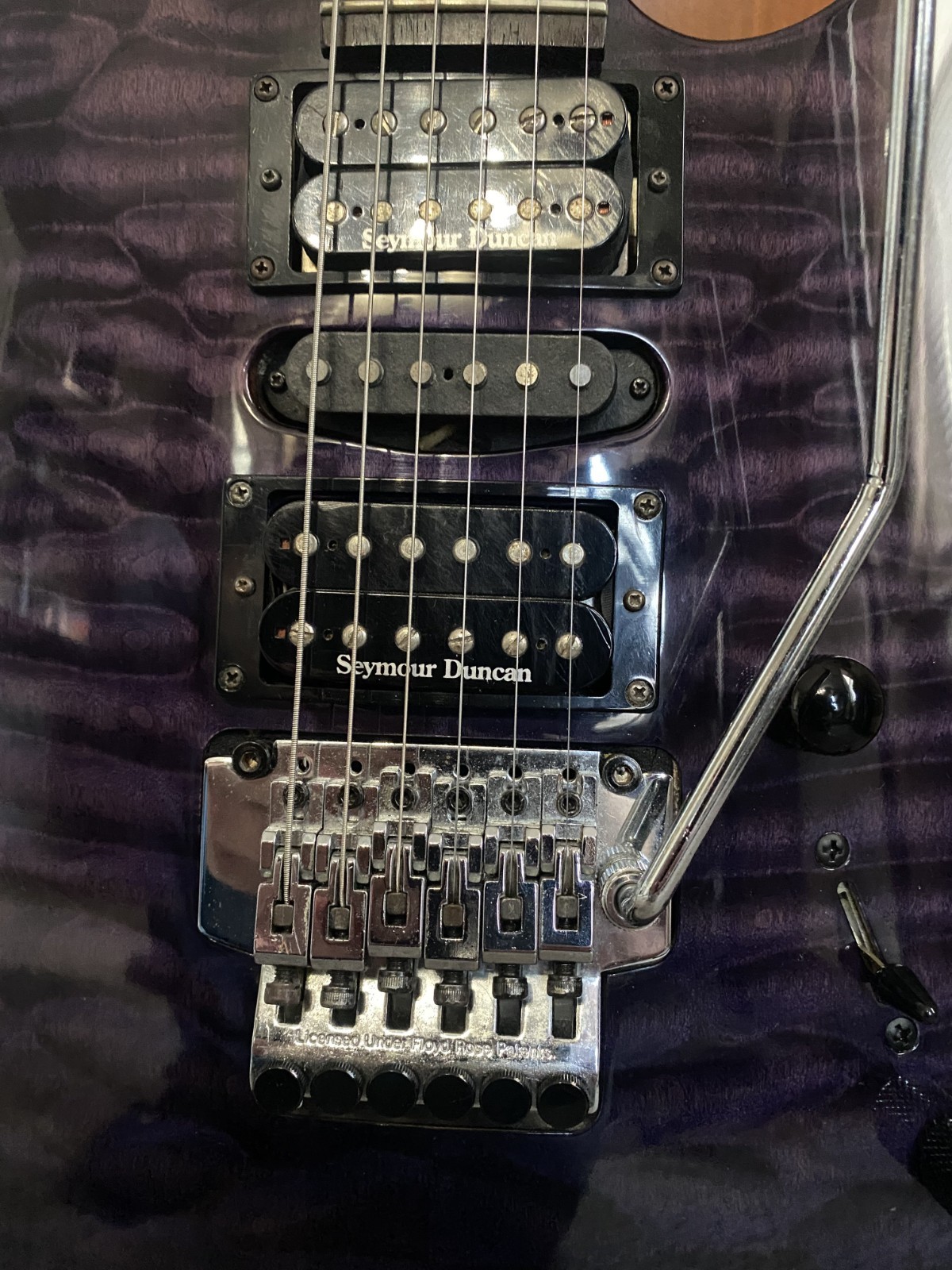 Brian Moore iM Quilted Trans Blue Korea UPGRADES hard case Floyd Rose FREE SHIP