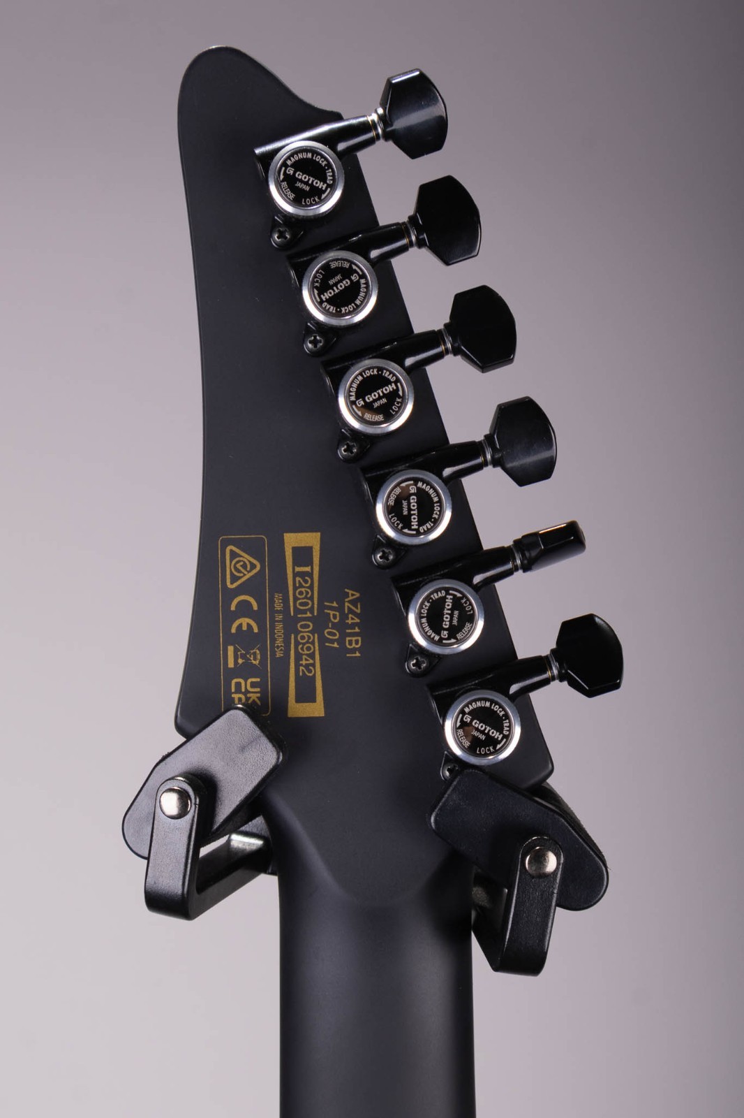 Ibanez AZ41B1 Iron Label Electric Guitar Black Flat w/ DiMarzio Pickups