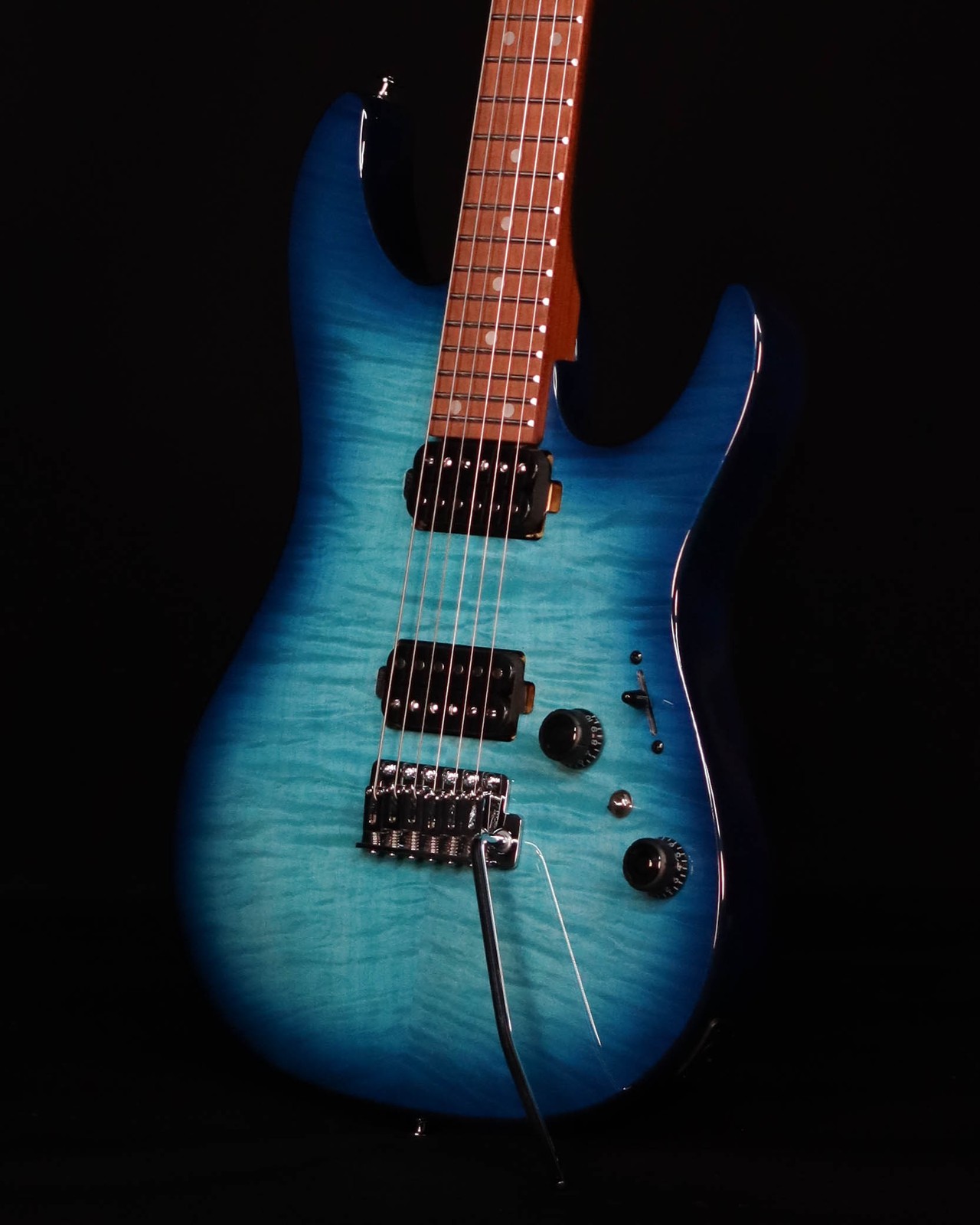 Ibanez AZ24S1F Flame Top Electric, Transparent Turquiose Burst