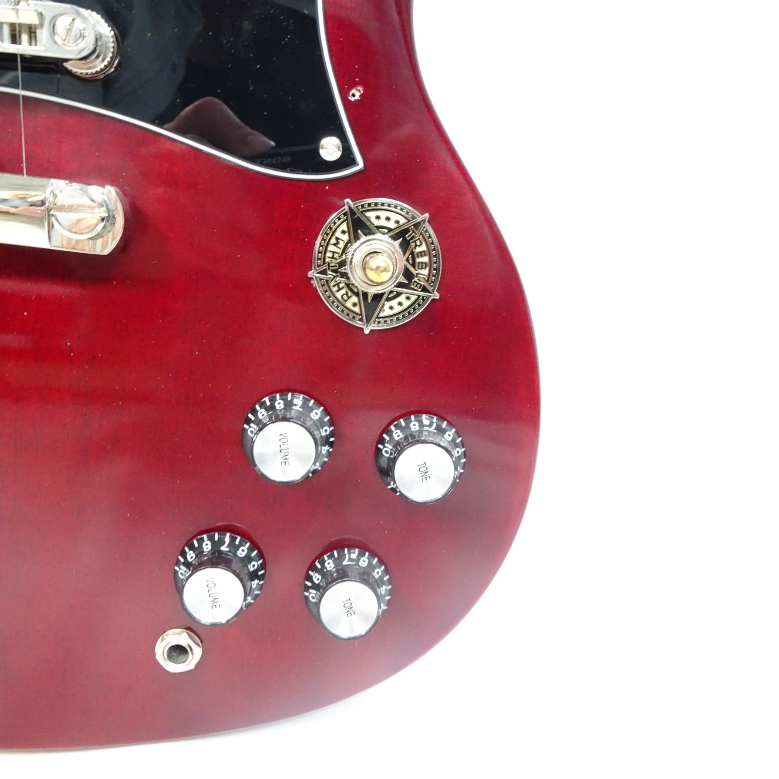 Custom SG Style Electric Guitar Red Cherry Burst Dual Humbucker