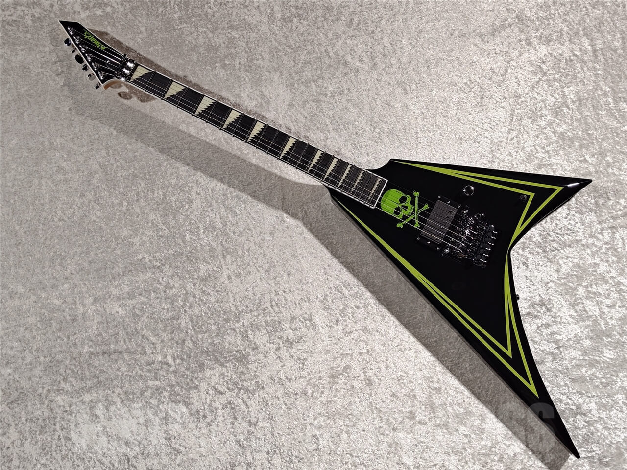 EDWARDS E-ALEXI GREENY Black Lime Green Pinstripe & Skull Tracking New